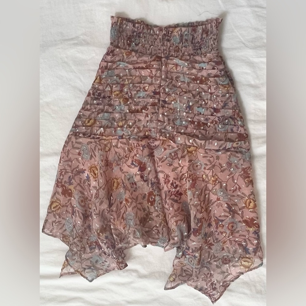 Walter Baker Pink and Purple Asymmetrical Midi Skirt